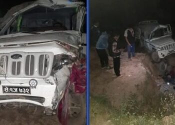 बैतडीमा जात्राबाट फर्किरहेकाे जीप दुर्घटना, १ जनाकाे मृत्यु